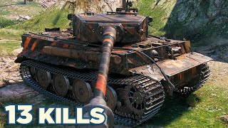 Tiger I • 13 KILLS • WoT Gameplay [upl. by Urson]