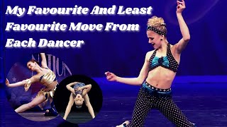 My Favourite And Least Favourite Move From Each Dancer  Dance Moms [upl. by Idnem]