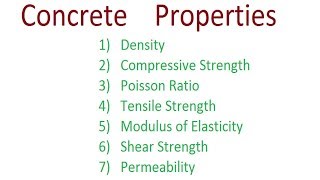 Concrete Properties [upl. by Ammon]