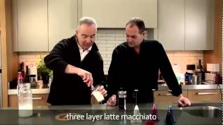 aerolatte  milk frother makes three layer caffè latte macchiato [upl. by Brittaney]