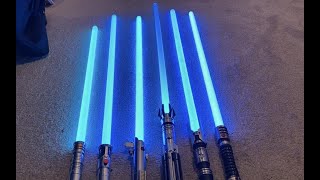 Neopixel Lightsaber Blades Brightness Comparison [upl. by Smoot]