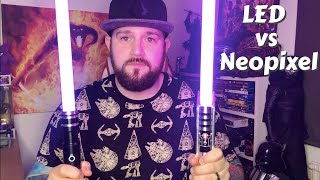 LED vs NEOPIXEL Lightsaber Comparison [upl. by Atiugram915]