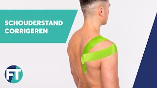 Afwijkende schouderstand corrigeren met Medical Taping  FysioTape [upl. by Neumark]