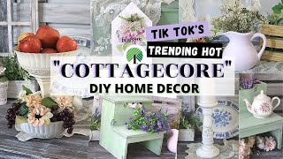 DIY Gorgeous COTTAGECORE Home Decor  Dollar Tree DIY [upl. by Ellerehs]