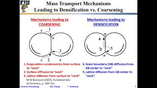 Ceramic Processing L719 Mass transport mechanisms determine densification vs coarsening [upl. by Pike]