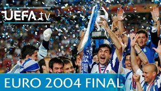 UEFA EURO 2004 final Greece 10 Portugal highlights [upl. by Nniuqal124]