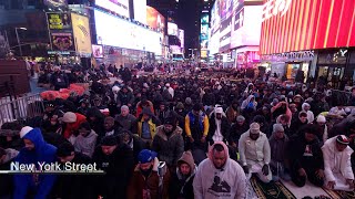 Taraweeh Times Square NYC March 2 2025 [upl. by Tebasile]