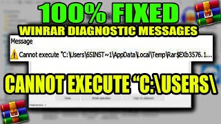 How to fix winrar diagnostic messages Cannot ExecutequotC\ Error Winrar Diagnostic Message Fix [upl. by Schofield]