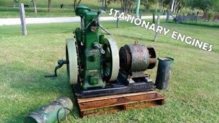 Old STATIONARY ENGINES Cold Start Up and Sound [upl. by Deborath616]