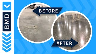 Concrete Floor Polishing Process  Before and After [upl. by Seadon]