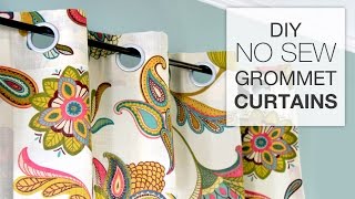 How to Make No Sew Grommet Curtains [upl. by Gleason]