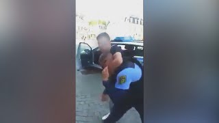 Gewürgt getreten geschlagen Handyvideo zeigt Angriff auf Polizisten in Plauen [upl. by Russell301]