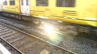 Merseyrail 507 009 making arcs at Birkdale station [upl. by Druci]