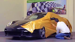 Wrapping Porsche Car wrapping in AutoWrap [upl. by Nofets]