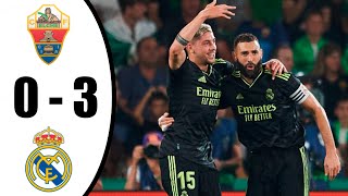 Elche vs Real Madrid 03 All Goals amp Highlights 19102022 HD [upl. by Latsryk235]