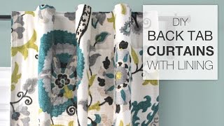 How to Sew Lined Back Tab Curtains Tutorial [upl. by Nyleek]